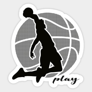 Basketball Player (monochrome) 2 Sticker